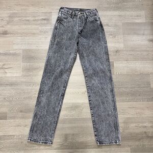 Vintage Wrangler Jeans USA Made Gray Acid Wash High Rise 24x31 Size 3